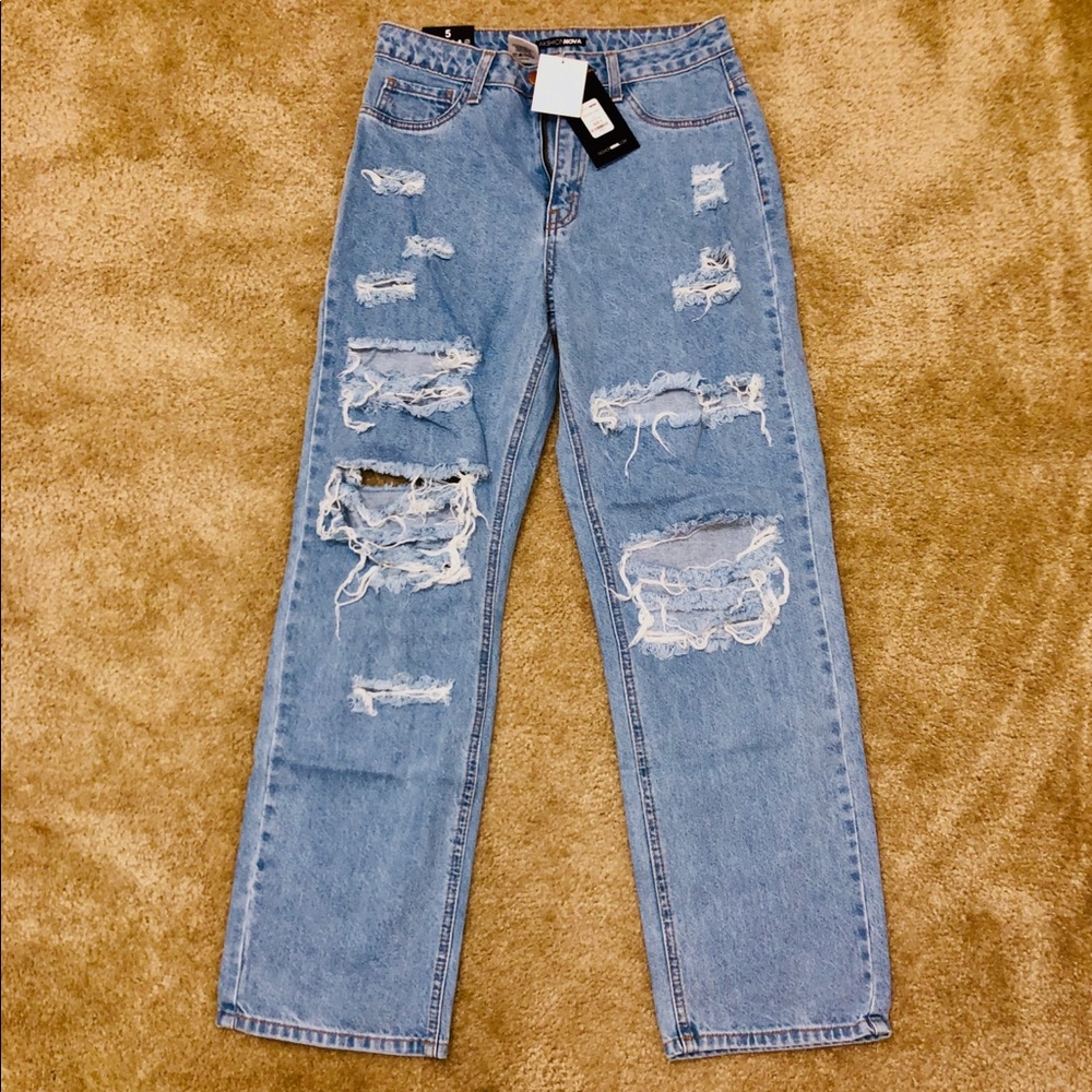 high waisted boyfriend jeans